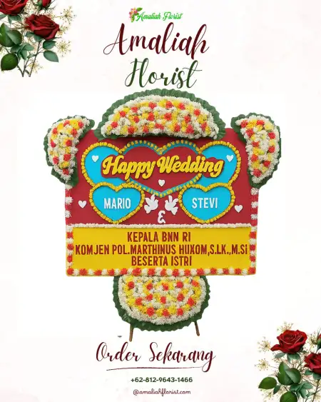 Papan Bunga Pernikahan Rowoharjo